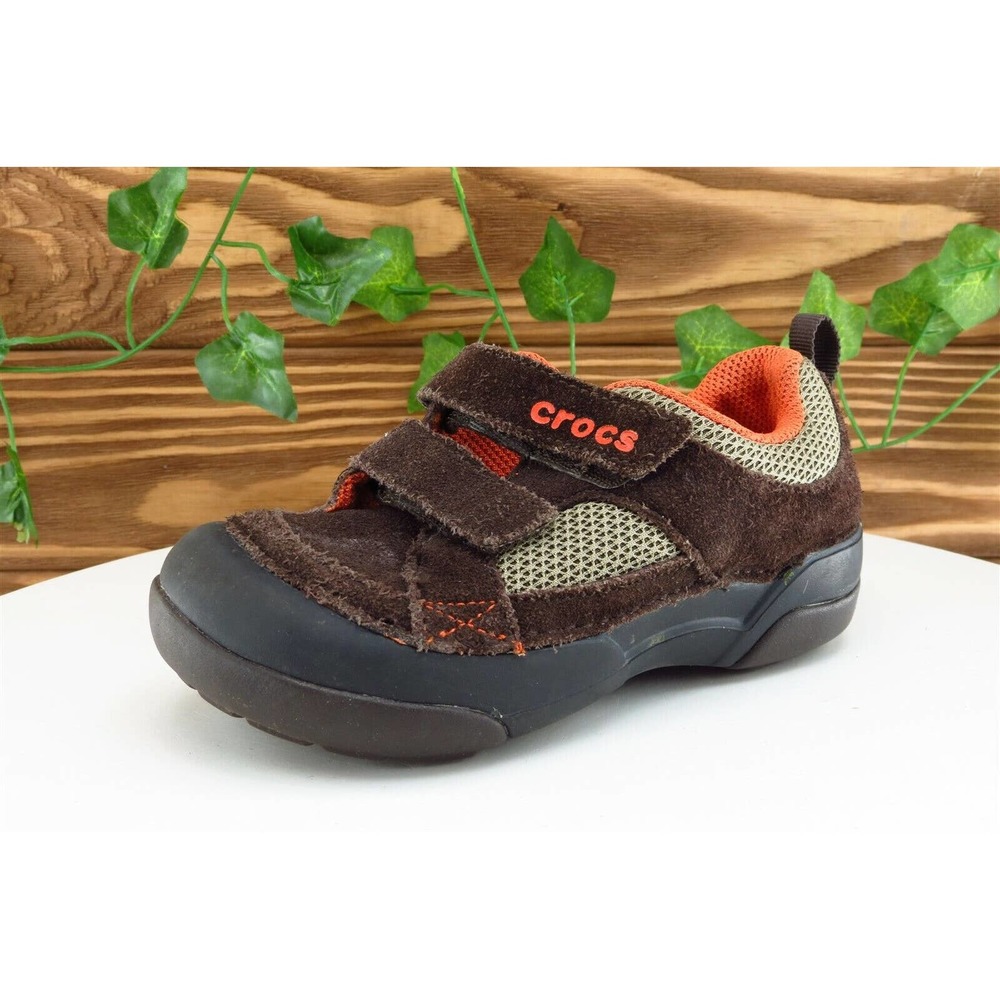 Crocs Toddler Boys 11‎ Medium Brown Running Leather